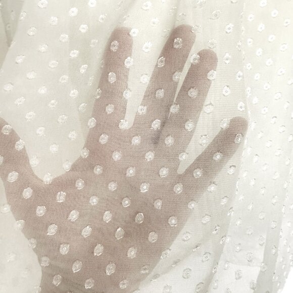 Daniel Rainn WHITE Sheer Swiss Dot Crochet Trim Tank Top - 3X - Picture 6 of 11